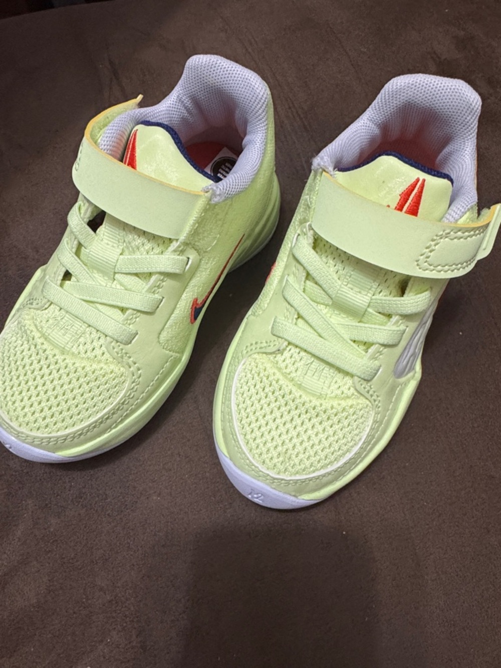 Nike Kids' Neon Yellow Velcro Athletic Sneakers